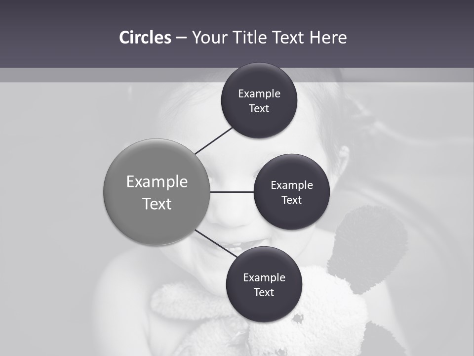 Black And White Child Smiling PowerPoint Template