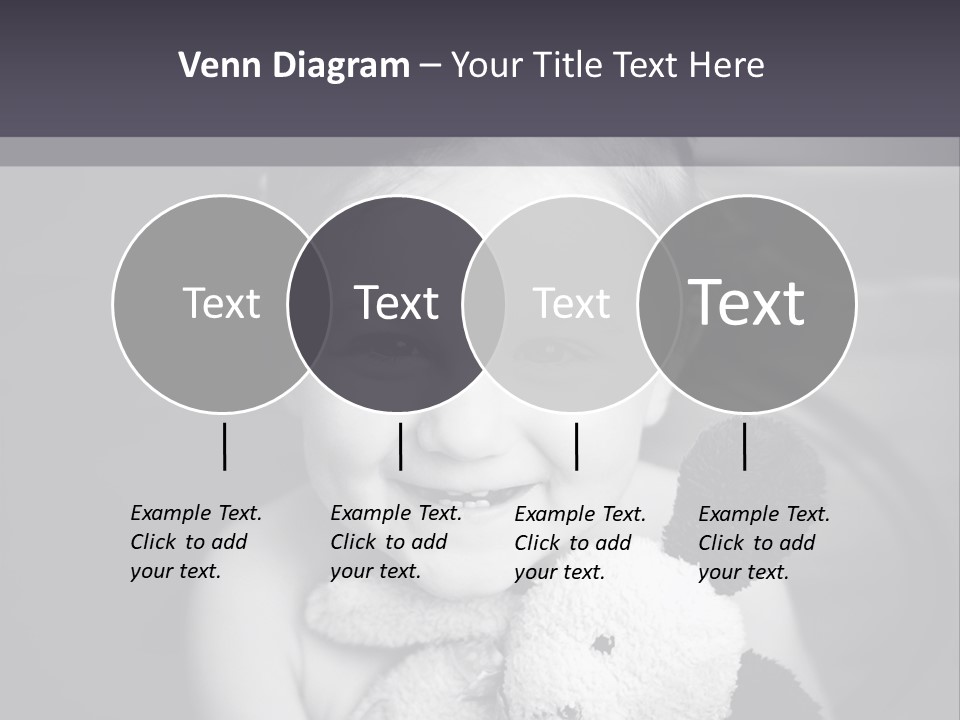 Black And White Child Smiling PowerPoint Template