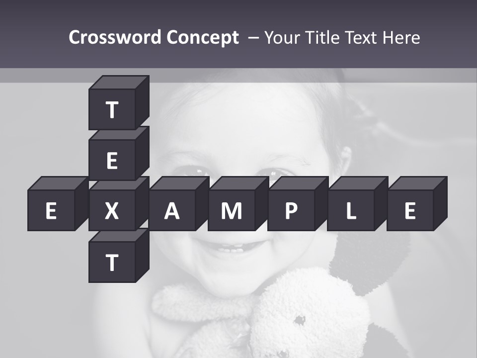 Black And White Child Smiling PowerPoint Template