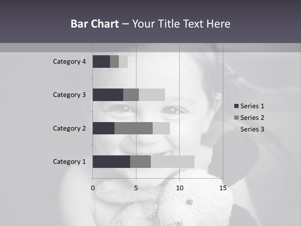Black And White Child Smiling PowerPoint Template