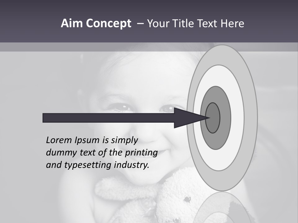 Black And White Child Smiling PowerPoint Template