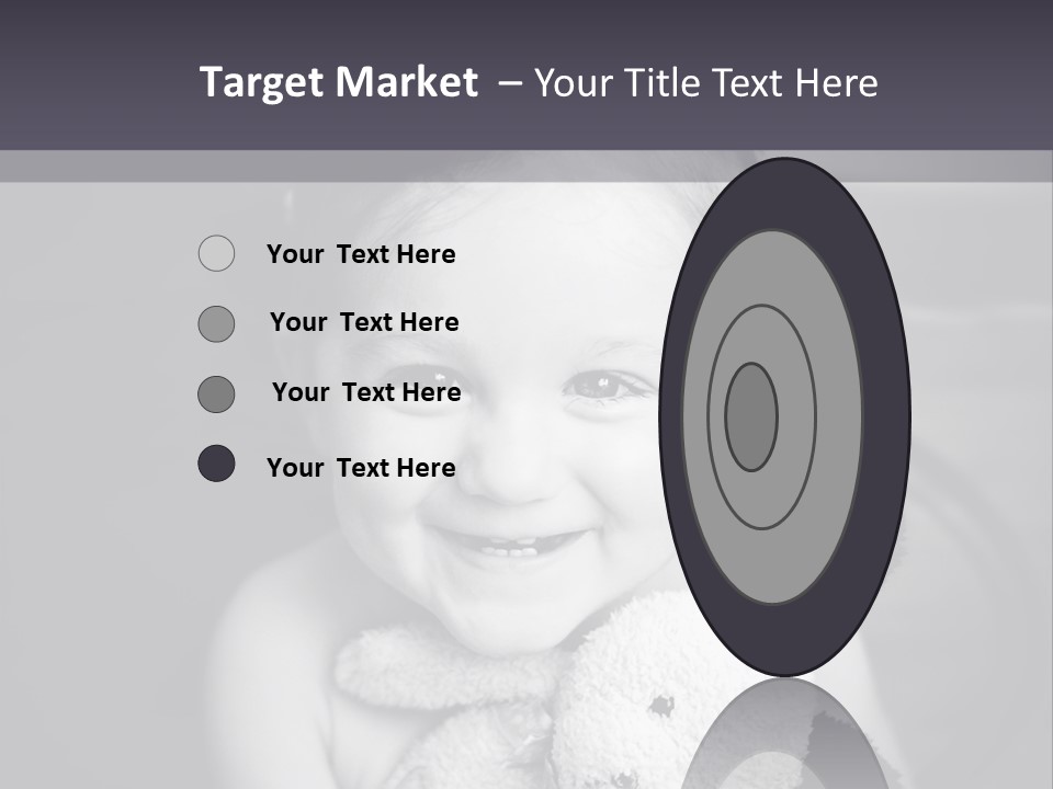 Black And White Child Smiling PowerPoint Template