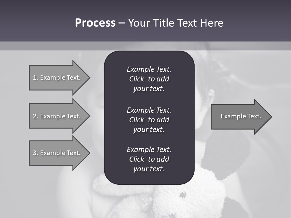 Black And White Child Smiling PowerPoint Template