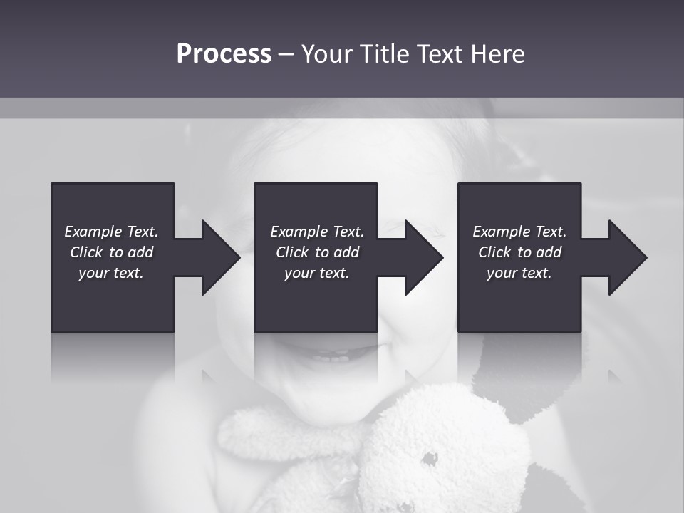 Black And White Child Smiling PowerPoint Template