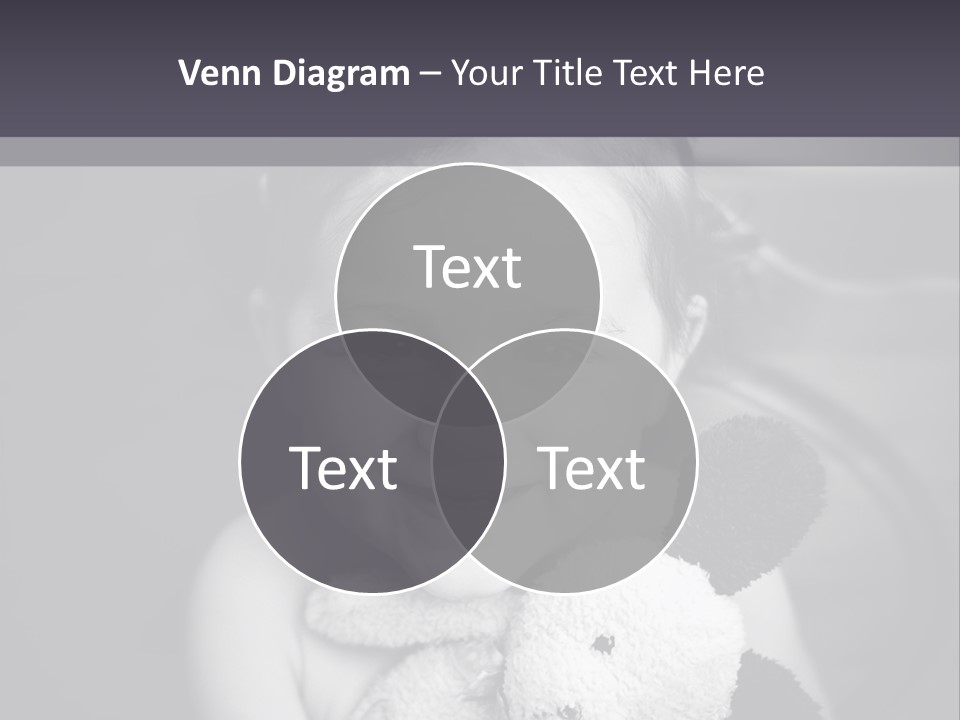 Black And White Child Smiling PowerPoint Template