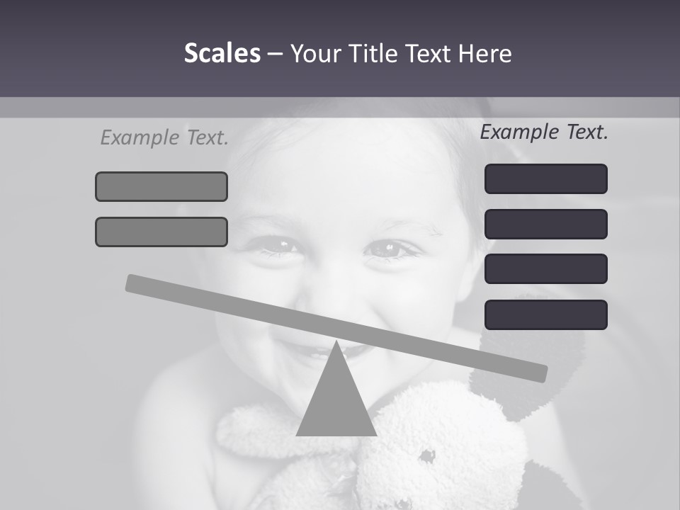 Black And White Child Smiling PowerPoint Template