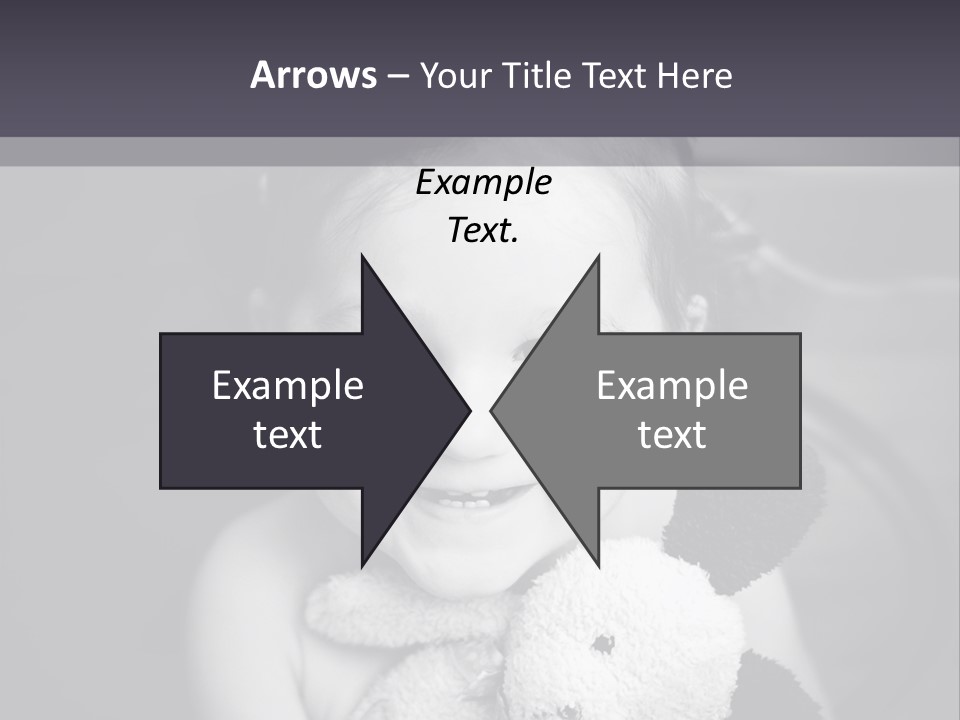 Black And White Child Smiling PowerPoint Template