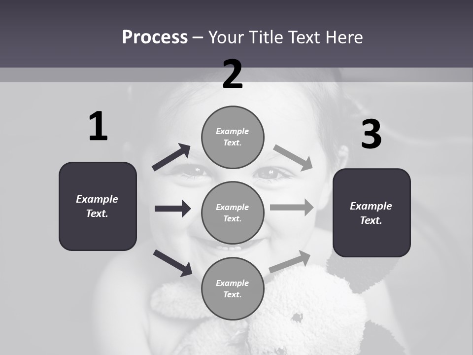 Black And White Child Smiling PowerPoint Template