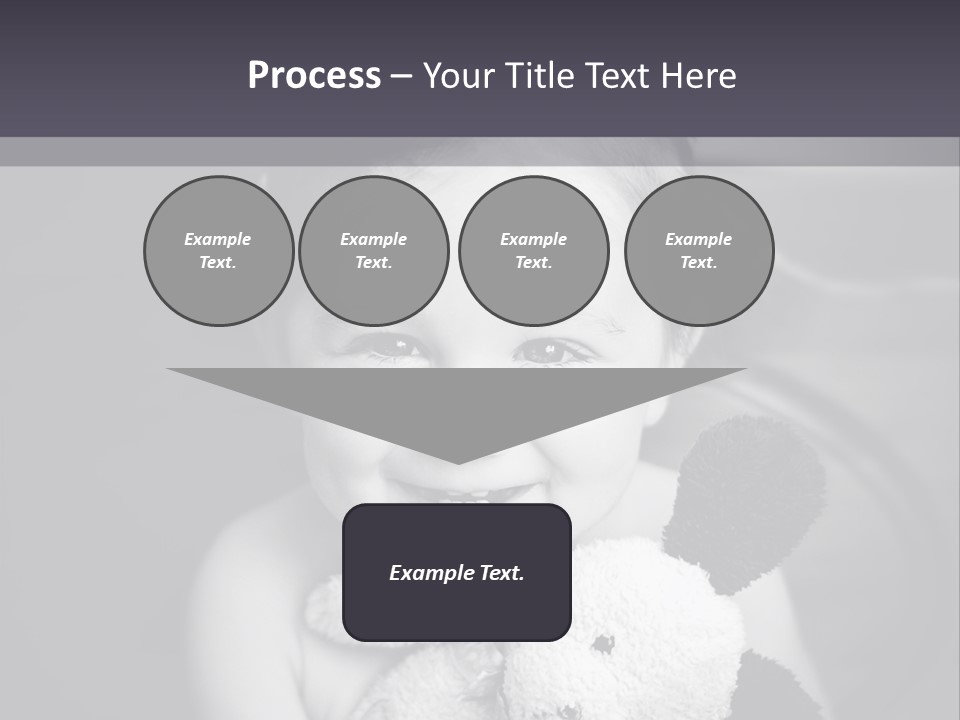 Black And White Child Smiling PowerPoint Template