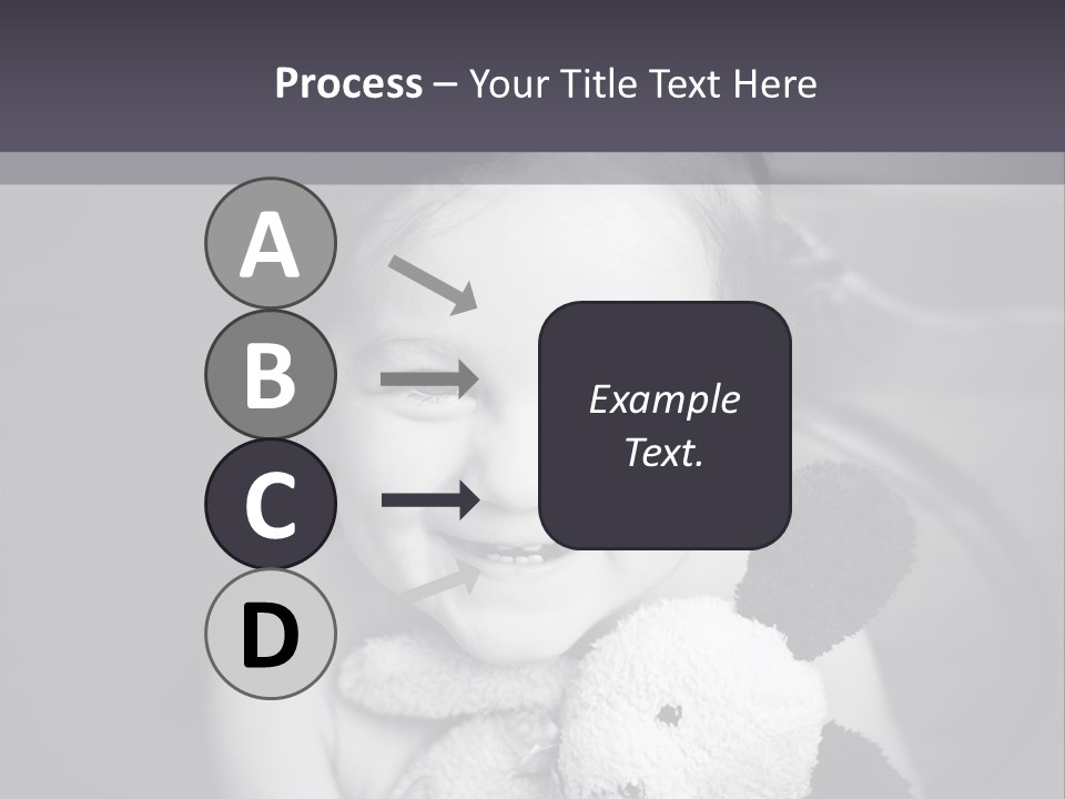 Black And White Child Smiling PowerPoint Template