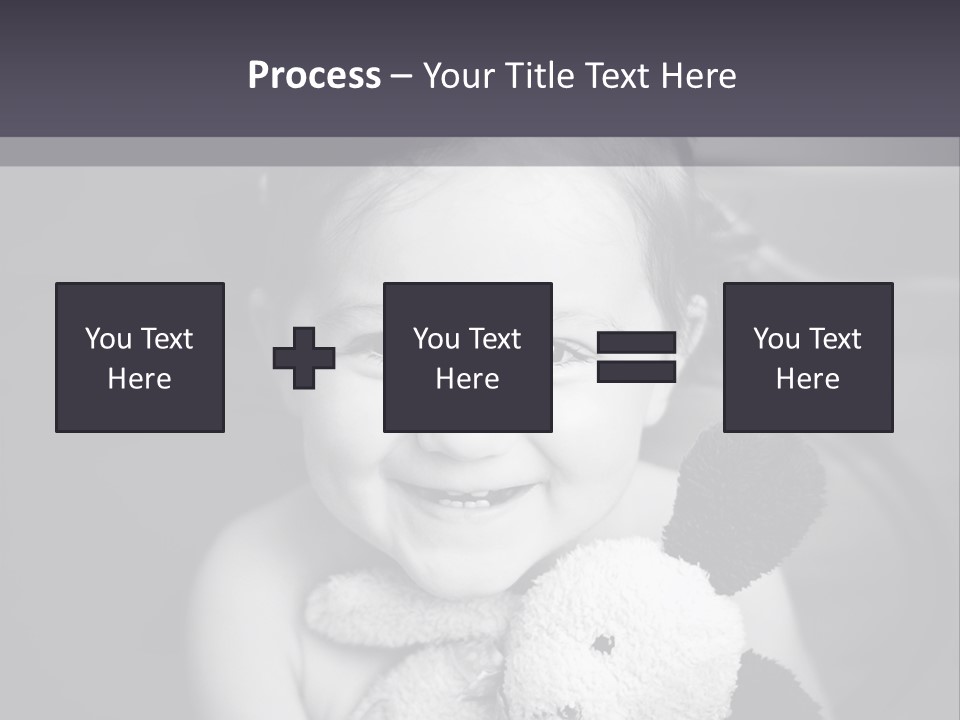 Black And White Child Smiling PowerPoint Template