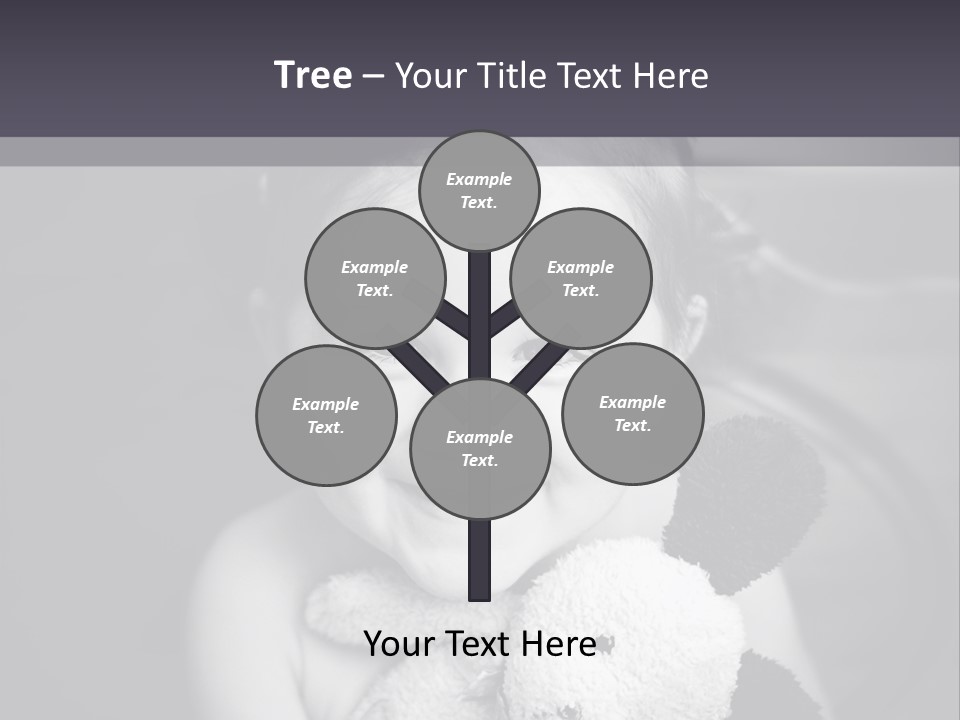 Black And White Child Smiling PowerPoint Template