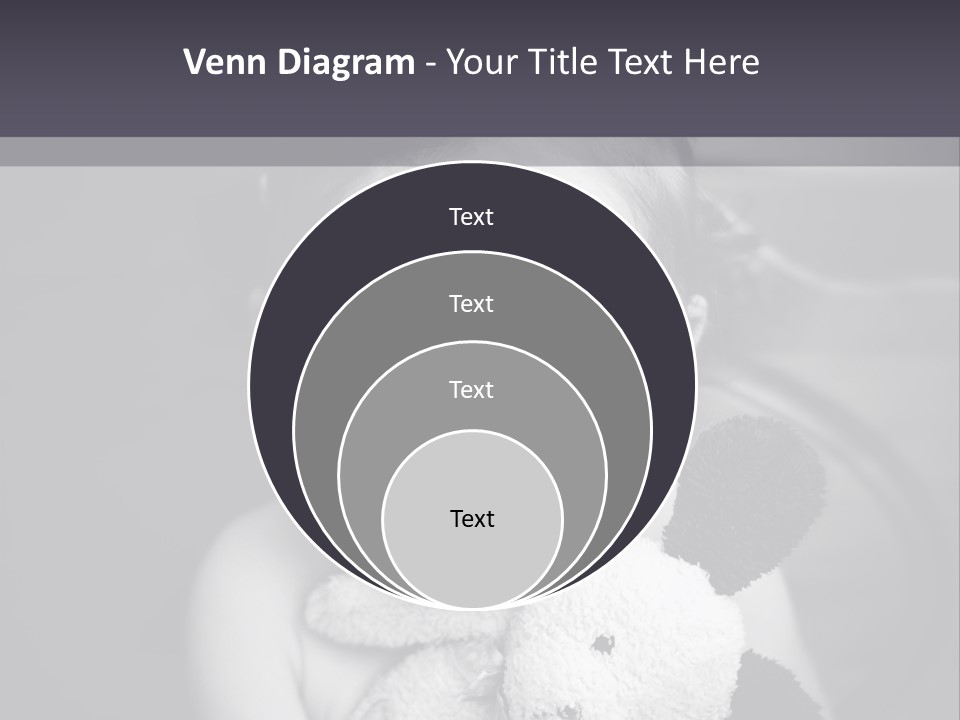 Black And White Child Smiling PowerPoint Template