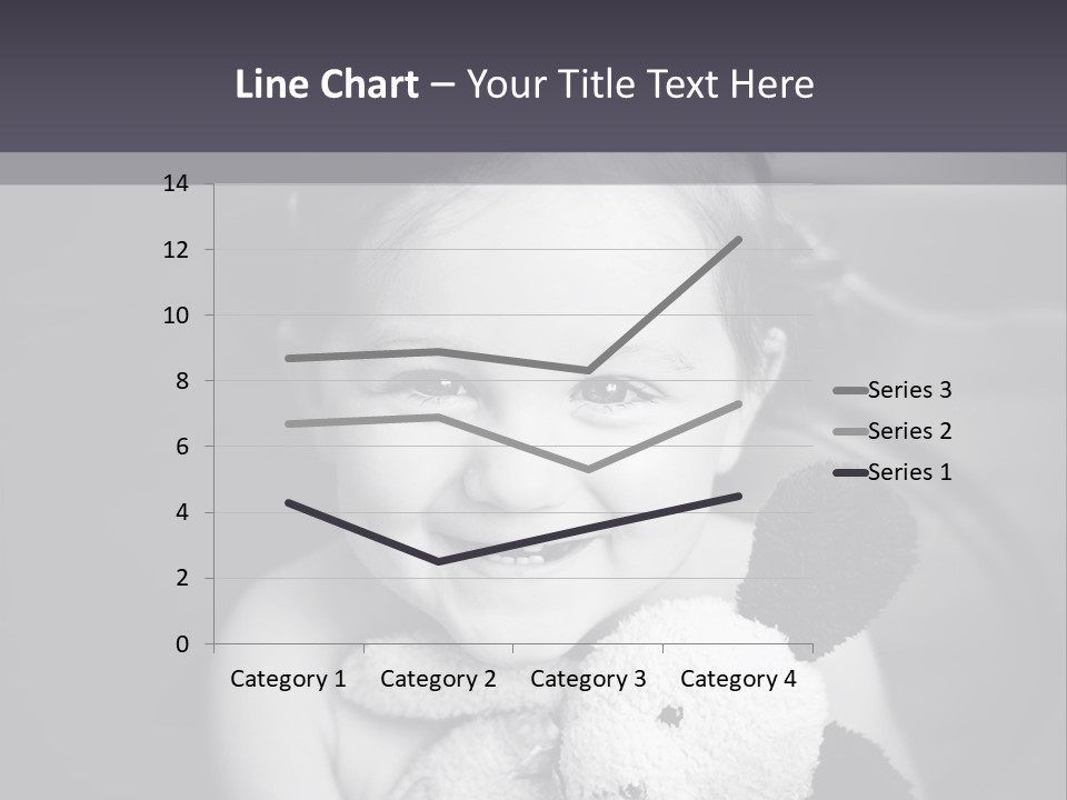 Black And White Child Smiling PowerPoint Template