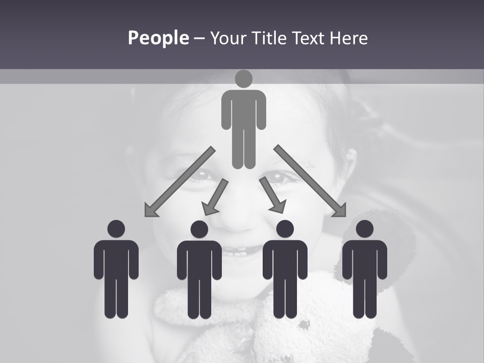 Black And White Child Smiling PowerPoint Template