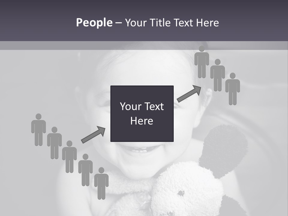 Black And White Child Smiling PowerPoint Template