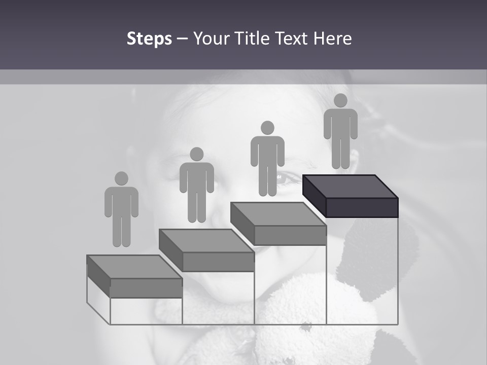 Black And White Child Smiling PowerPoint Template