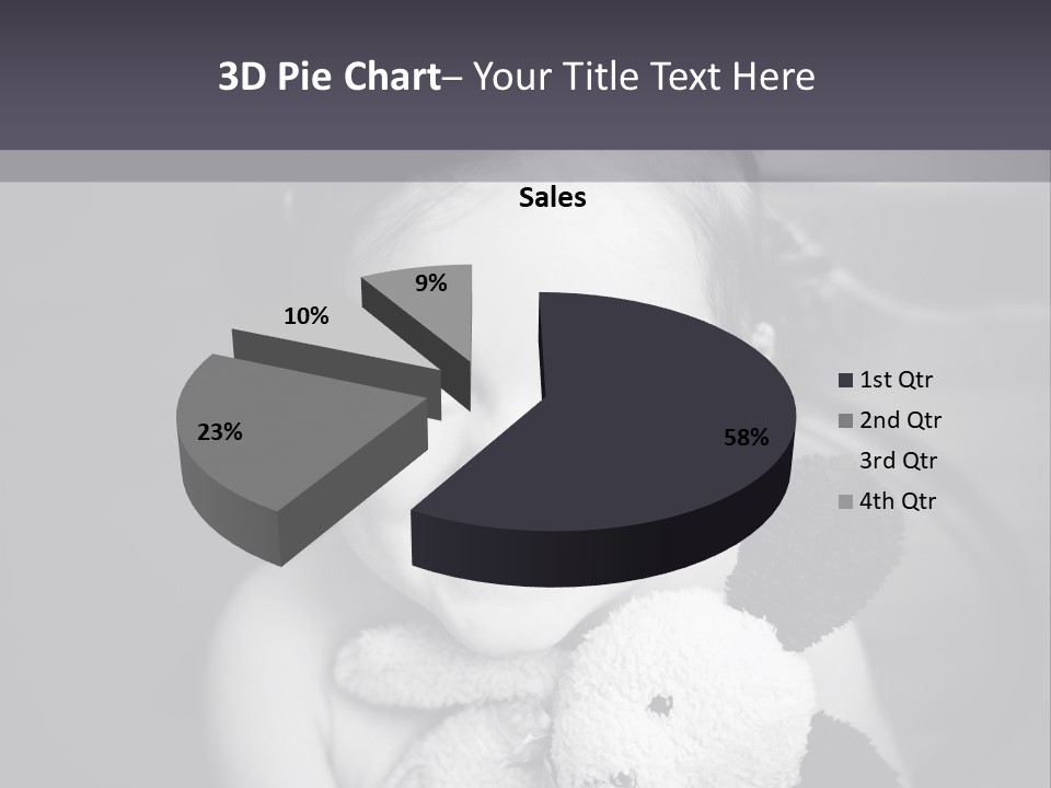 Black And White Child Smiling PowerPoint Template