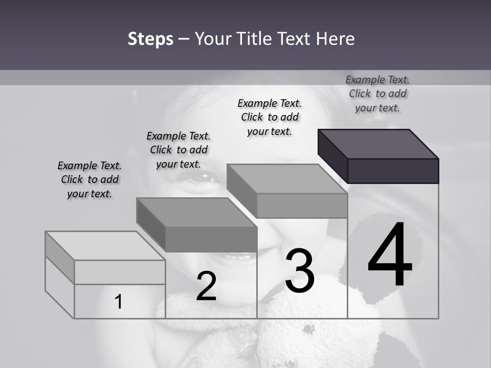 Black And White Child Smiling PowerPoint Template