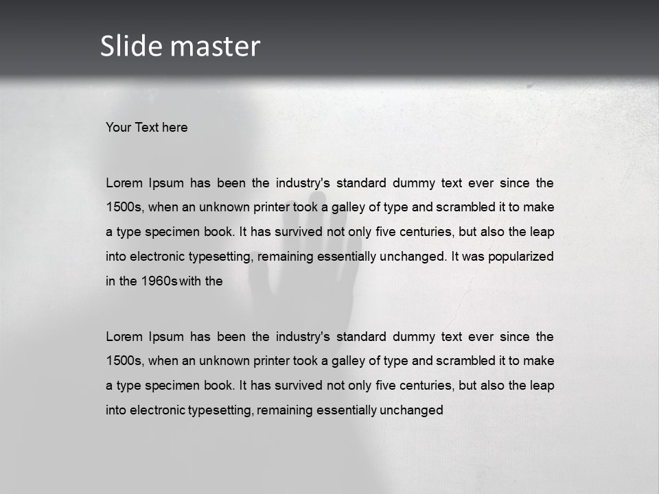 Ghost Silhouette Memory PowerPoint Template