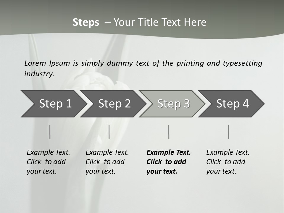 Pure Green Tulip PowerPoint Template