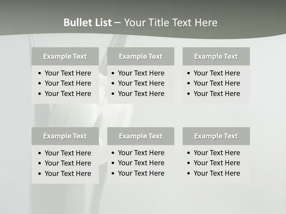 Pure Green Tulip PowerPoint Template