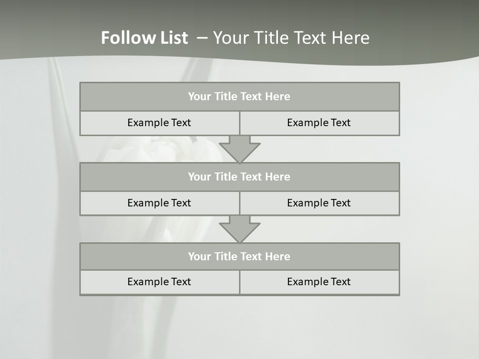 Pure Green Tulip PowerPoint Template