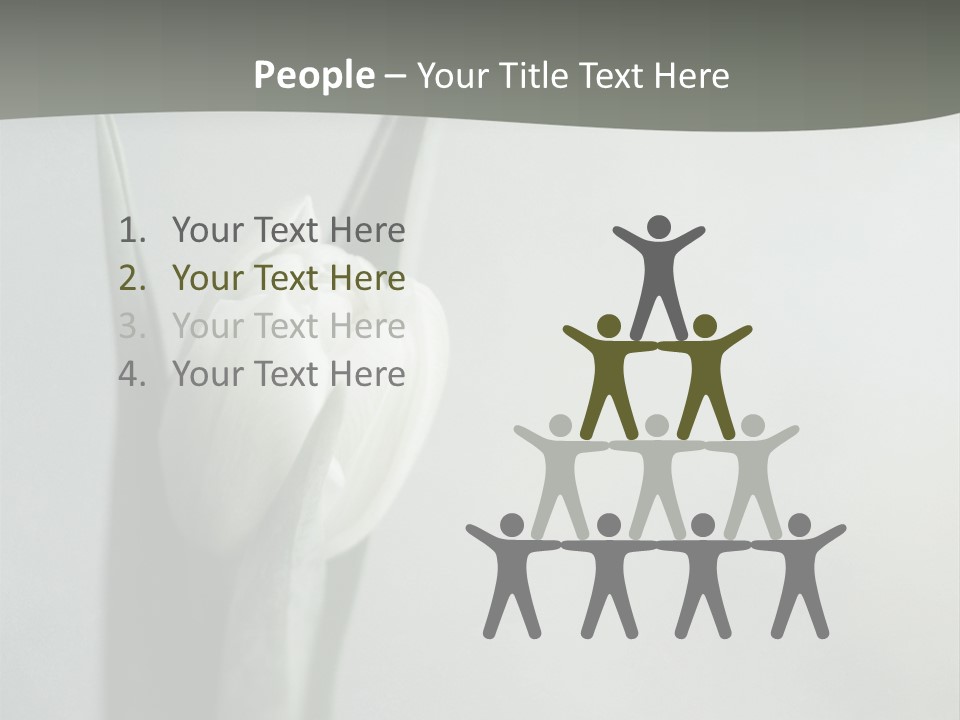 Pure Green Tulip PowerPoint Template