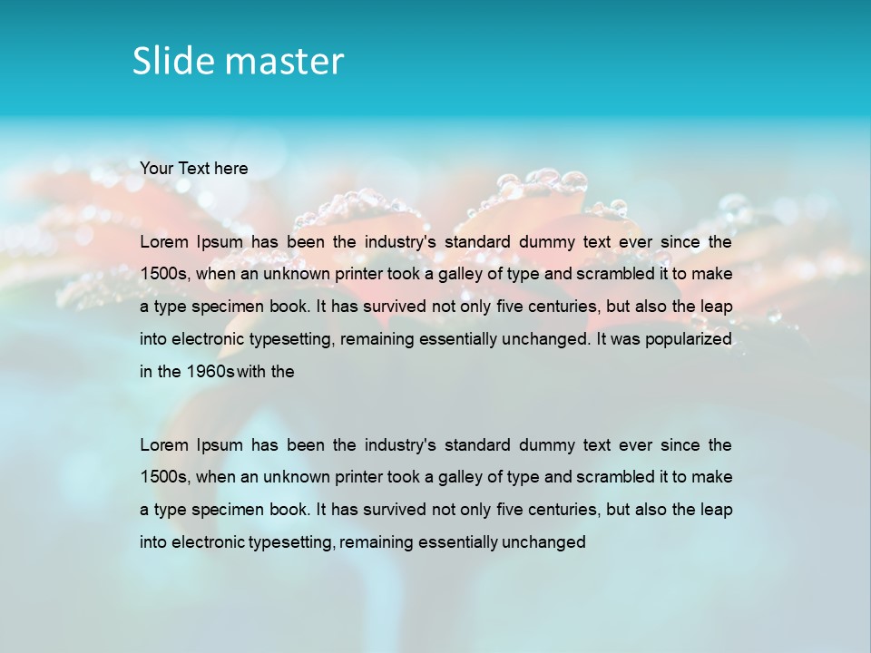 Petal Orange Water PowerPoint Template