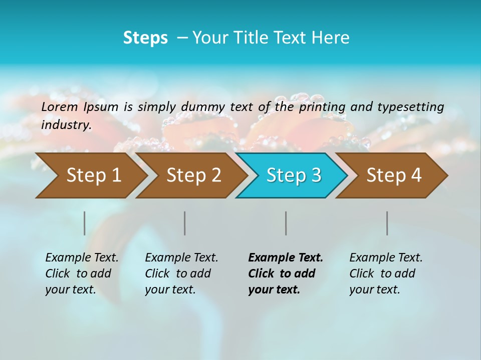 Petal Orange Water PowerPoint Template