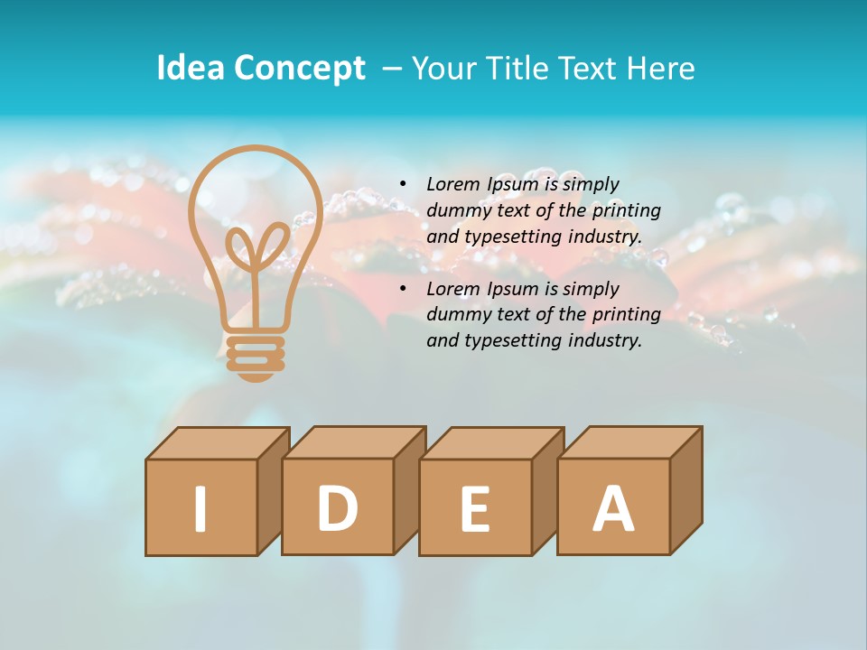 Petal Orange Water PowerPoint Template