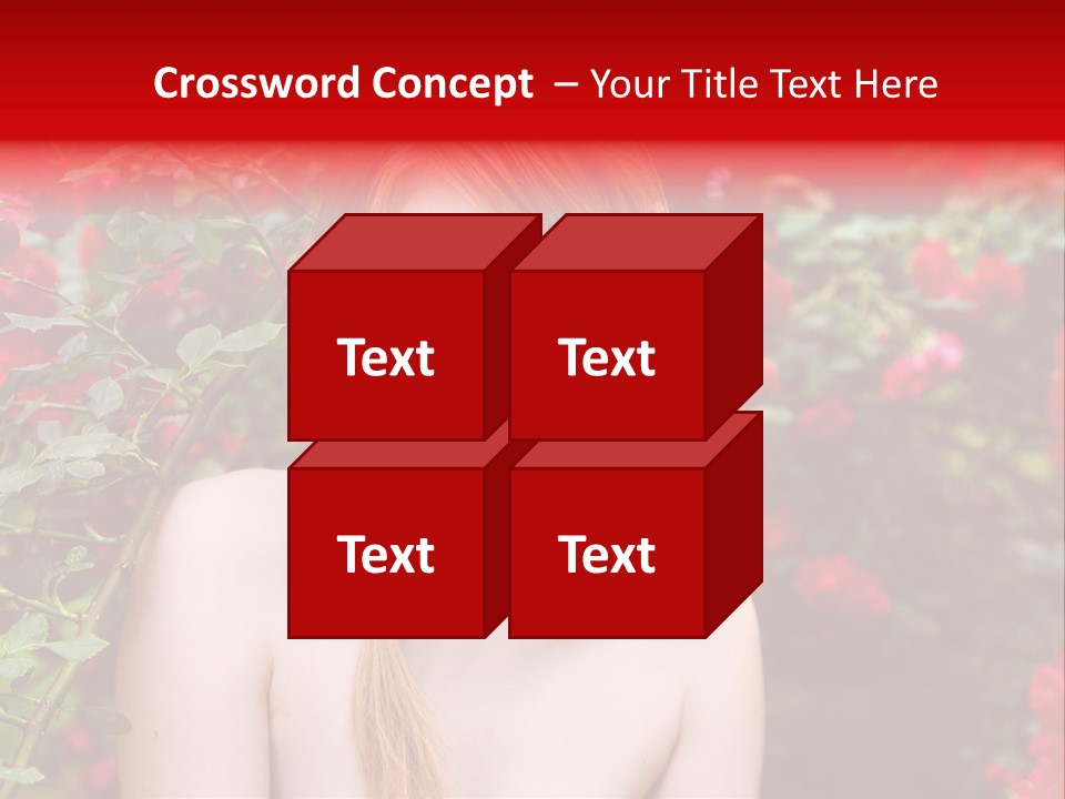 Beauty Red Lips Innocence PowerPoint Template