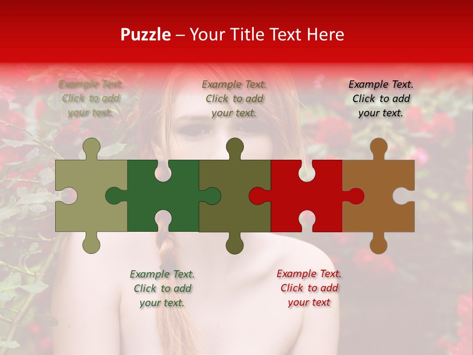 Beauty Red Lips Innocence PowerPoint Template