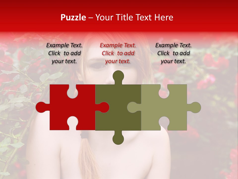 Beauty Red Lips Innocence PowerPoint Template