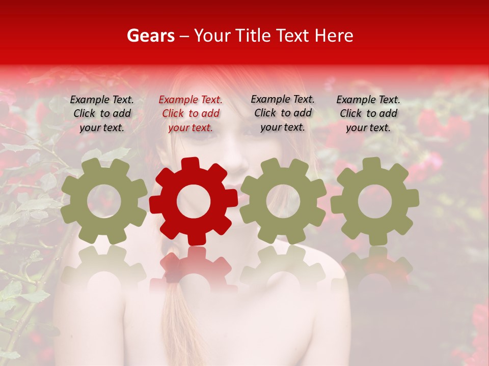 Beauty Red Lips Innocence PowerPoint Template