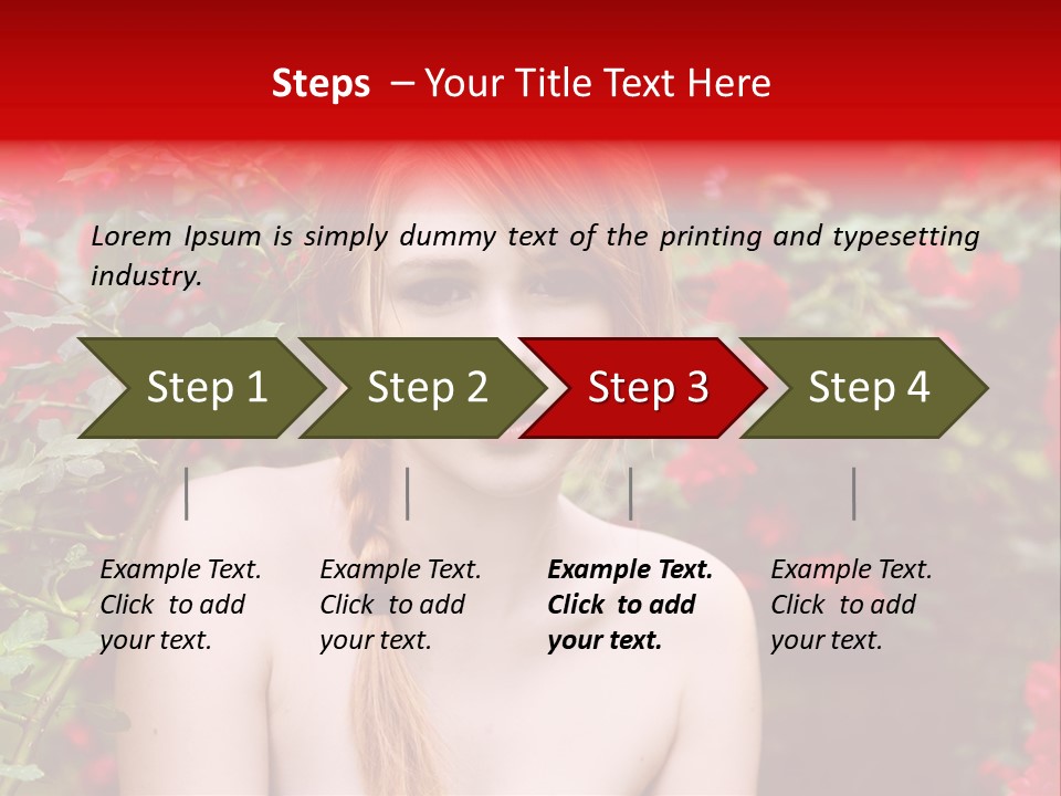 Beauty Red Lips Innocence PowerPoint Template