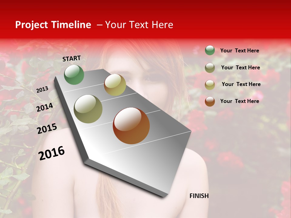 Beauty Red Lips Innocence PowerPoint Template