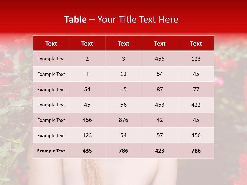 Beauty Red Lips Innocence PowerPoint Template