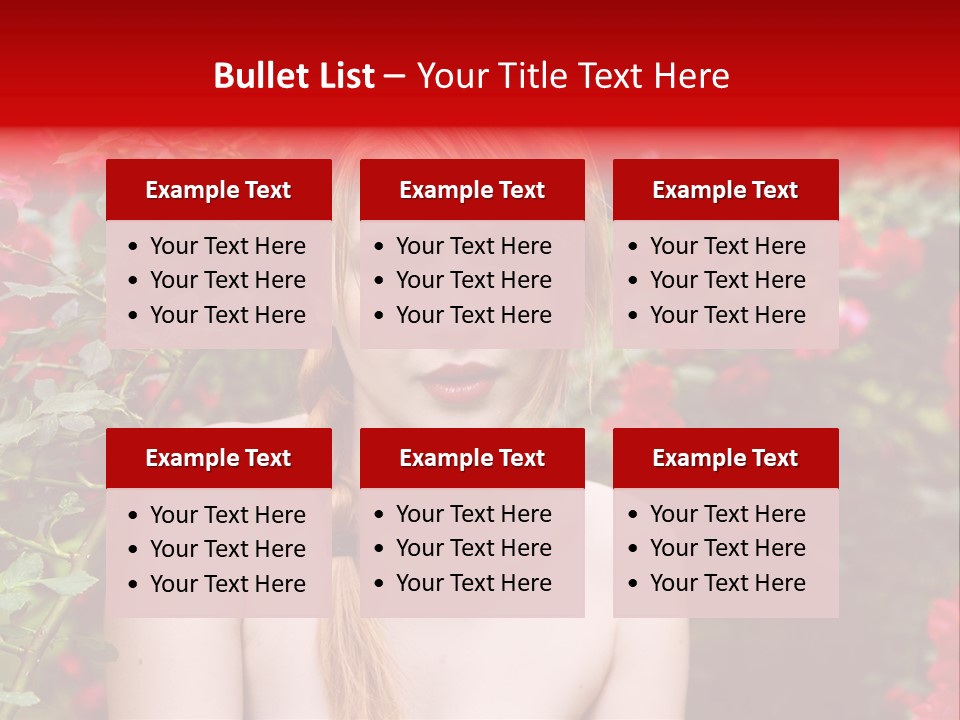 Beauty Red Lips Innocence PowerPoint Template