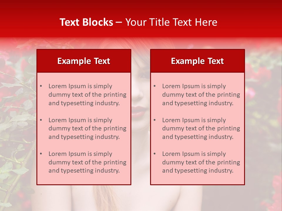 Beauty Red Lips Innocence PowerPoint Template