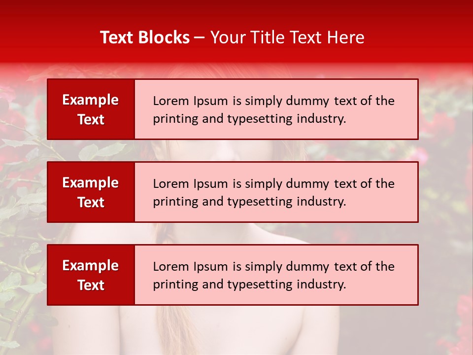 Beauty Red Lips Innocence PowerPoint Template