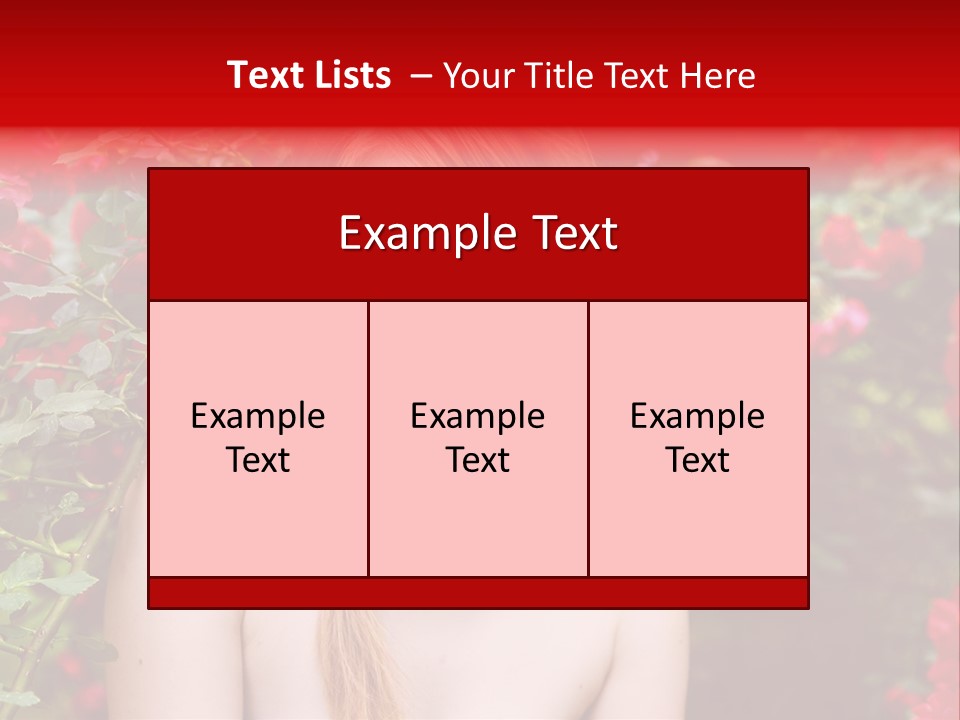 Beauty Red Lips Innocence PowerPoint Template