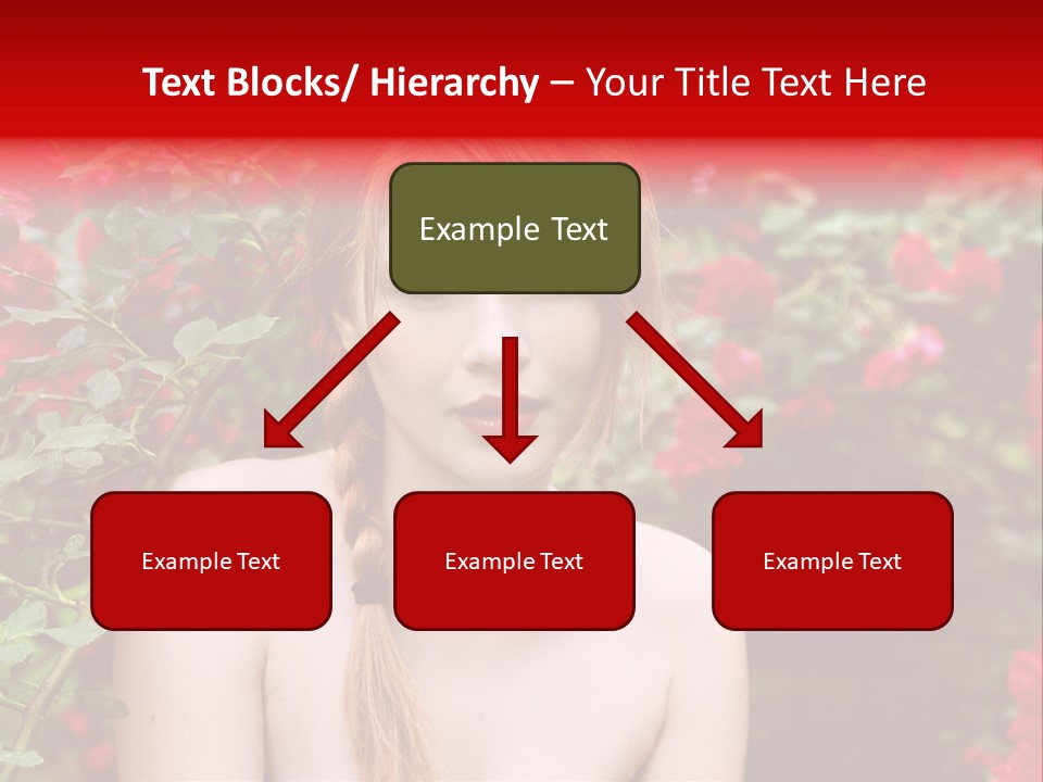 Beauty Red Lips Innocence PowerPoint Template