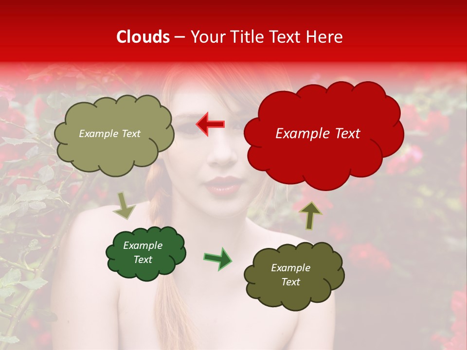 Beauty Red Lips Innocence PowerPoint Template