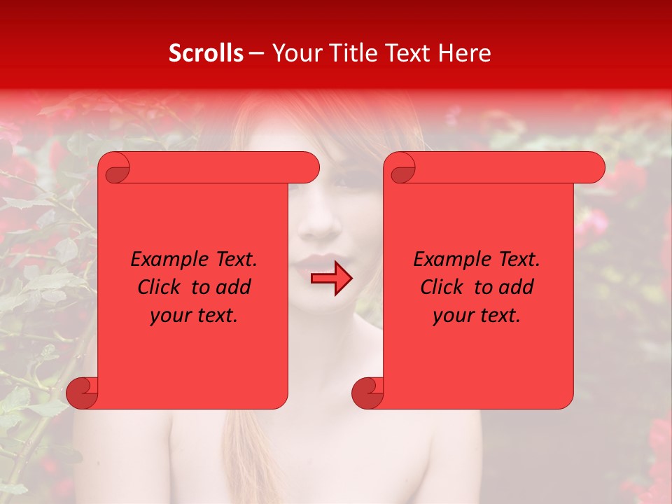 Beauty Red Lips Innocence PowerPoint Template