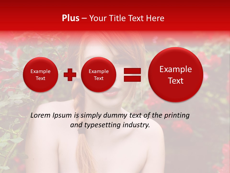 Beauty Red Lips Innocence PowerPoint Template