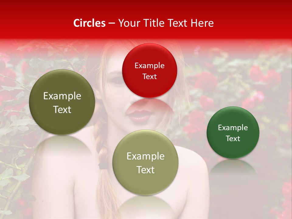 Beauty Red Lips Innocence PowerPoint Template