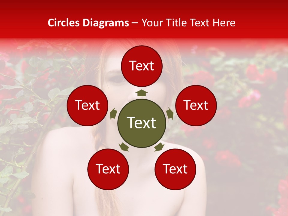 Beauty Red Lips Innocence PowerPoint Template