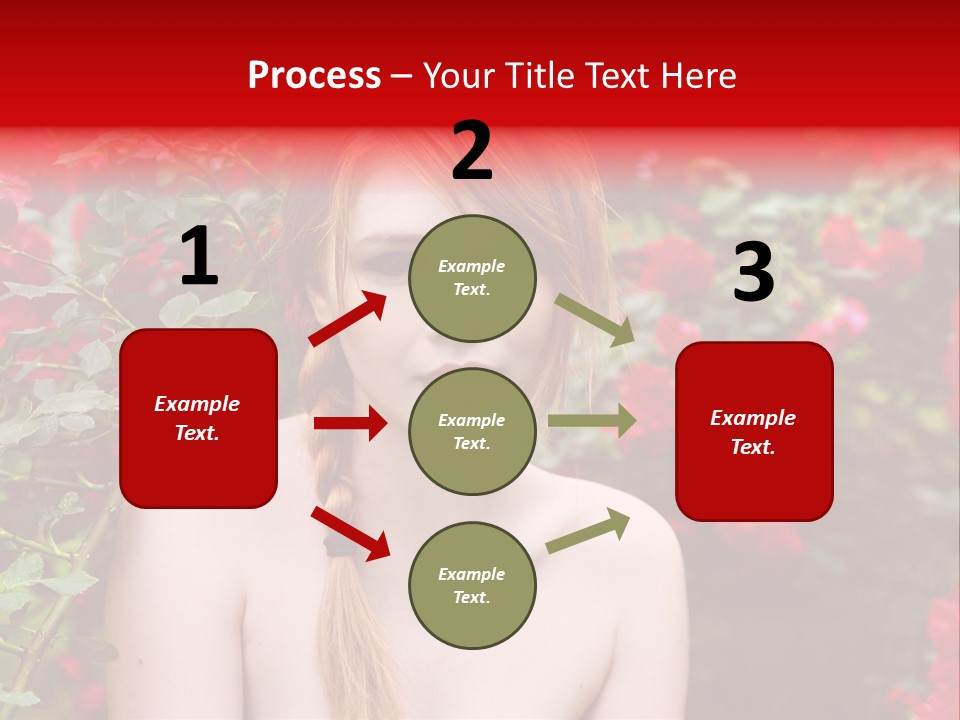 Beauty Red Lips Innocence PowerPoint Template