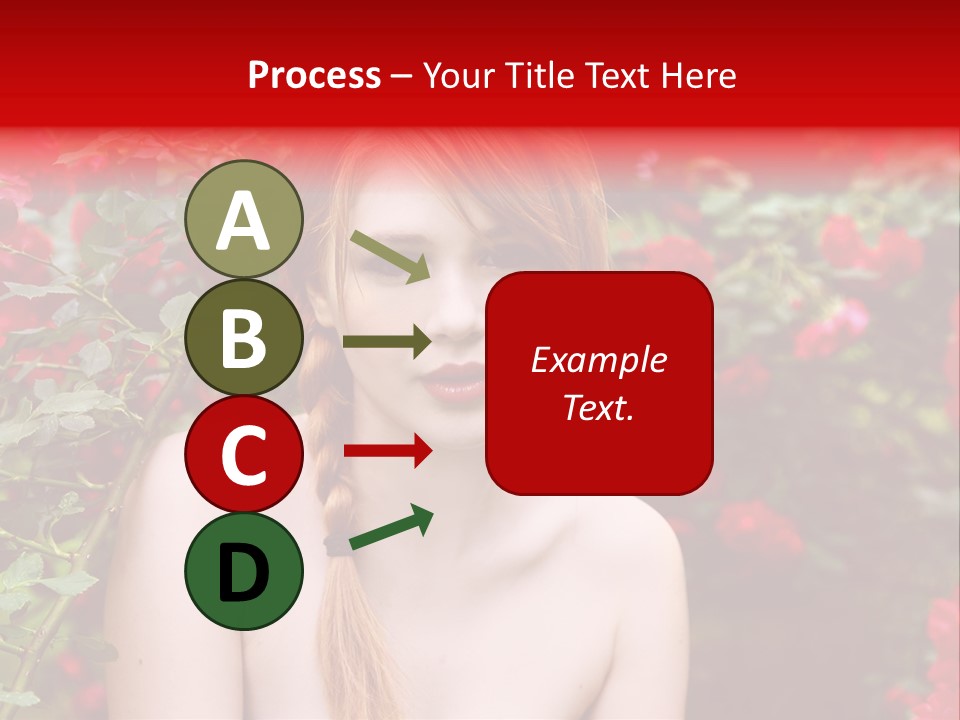 Beauty Red Lips Innocence PowerPoint Template